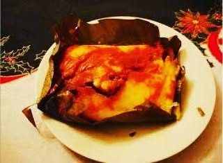 Tamal on a plate